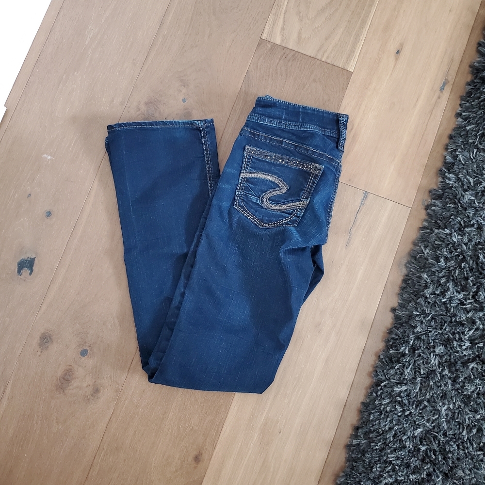 EUC flare silver jeans